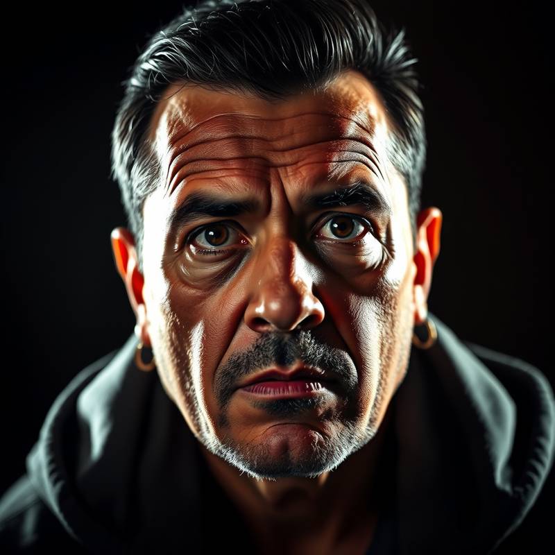 Retrato del instructor Ricardo Santos, mostrando una expresión reflexiva y artística.